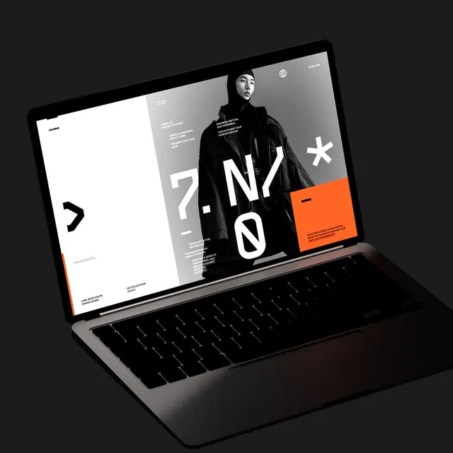 Minimal editorial mockup, minimal, editorial, dark
