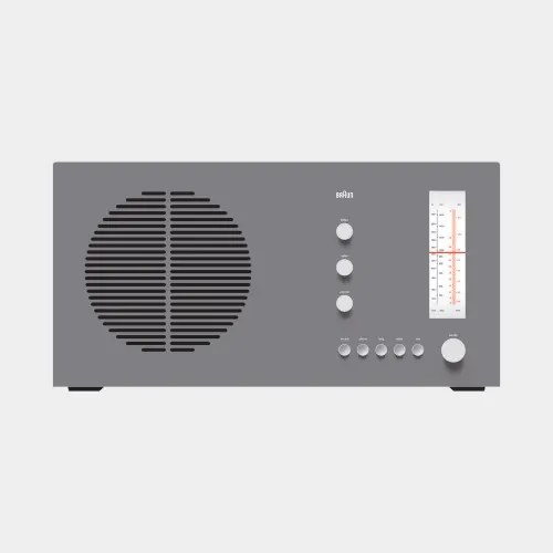 Grey Mini Hi-Fi Stereo System, minimal, technical, dark