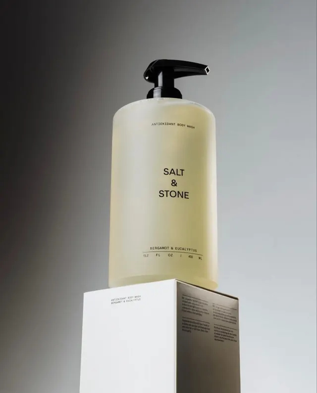 Salt and Stone body wash, minimal, luxury, light