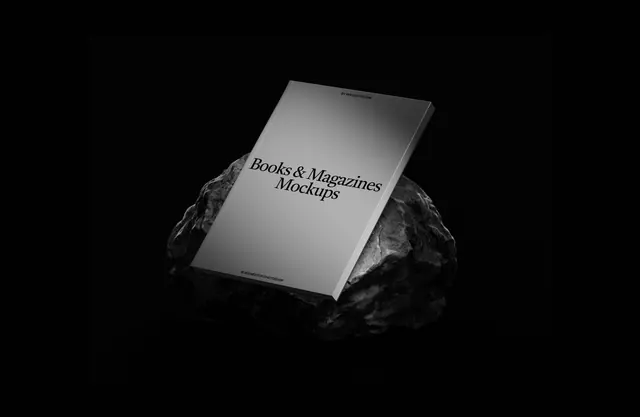 Minimal editorial mockup, minimal, editorial, dark