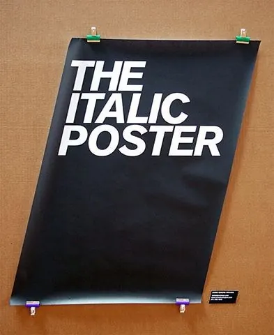 Poster mockup with white typography on black, minimal, editorial, dark