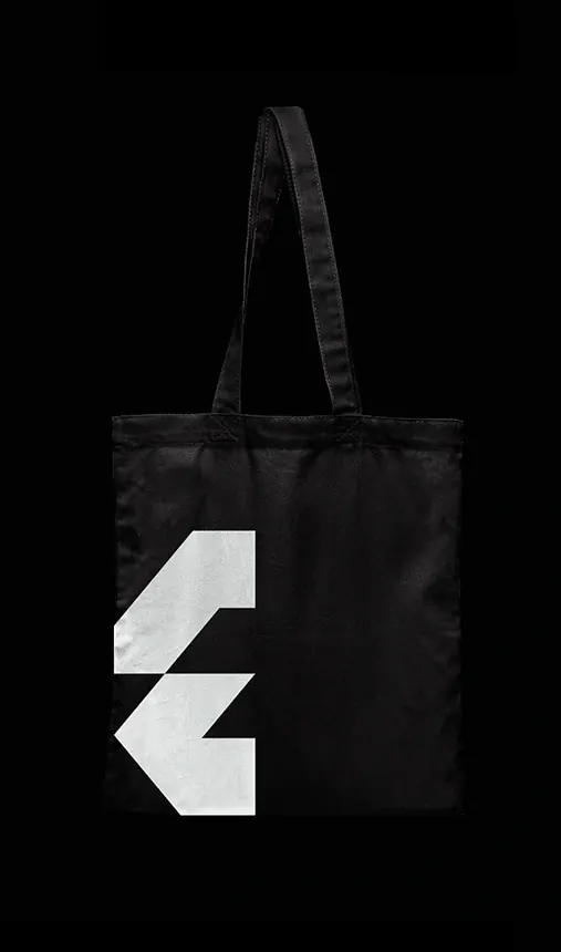 Minimalist Brand Tote Bag, minimal, geometric, dark
