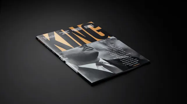Magazine Mockup with Portrait