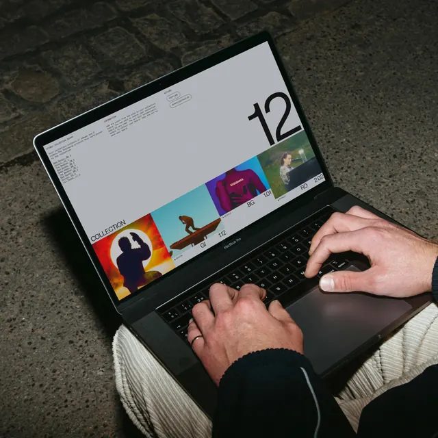 Laptop Displaying Portfolio Website
