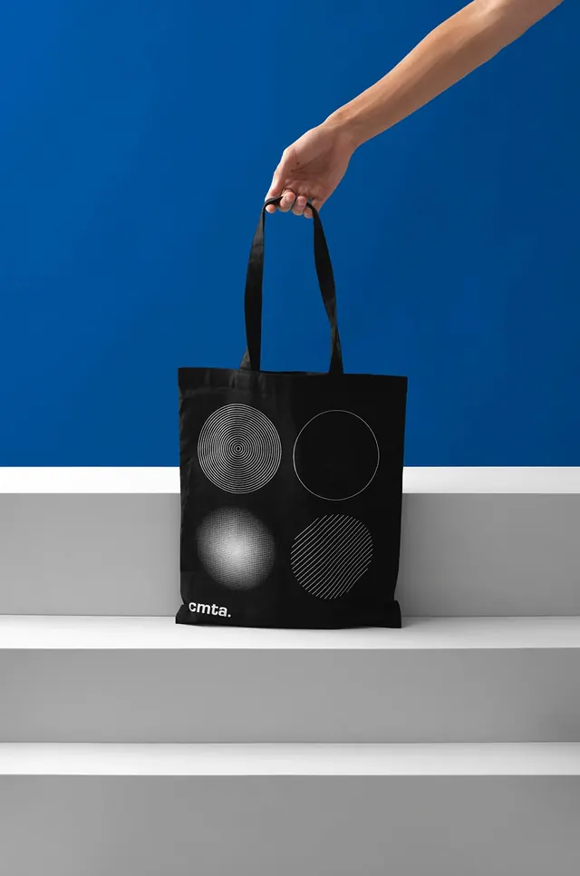 Black Tote Bag Mockup