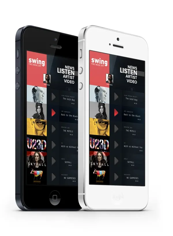 Music Streaming App UI Mockup