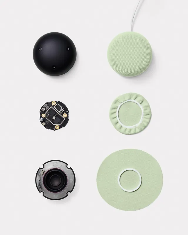 Google Home Speaker design story and sustainability focus (slide 2)