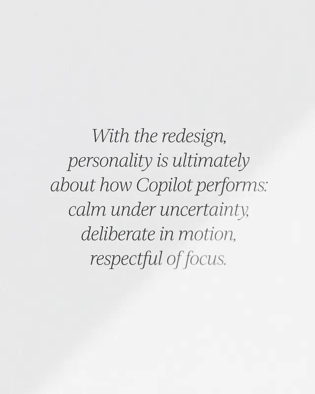 Microsoft Copilot design case study (slide 7), minimal, corporate-clean, light