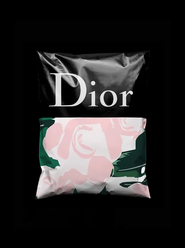 Dior luxury fashion packaging, luxury, photographic, dark