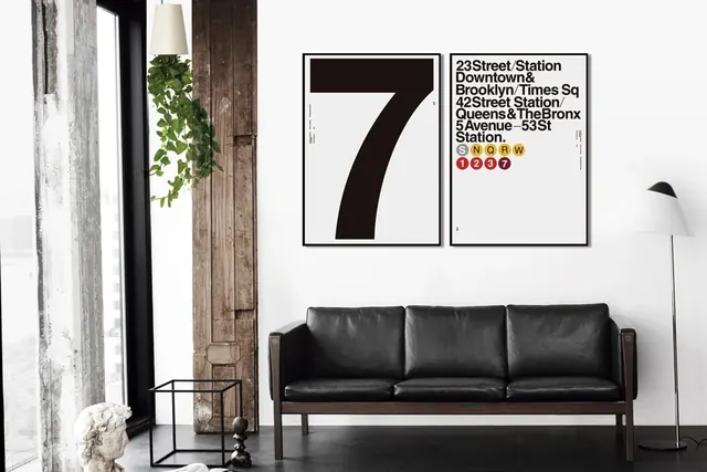 Minimalist Interior Mockup with Framed Artwork