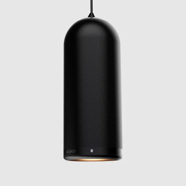 Black Cylindrical Smart Speaker