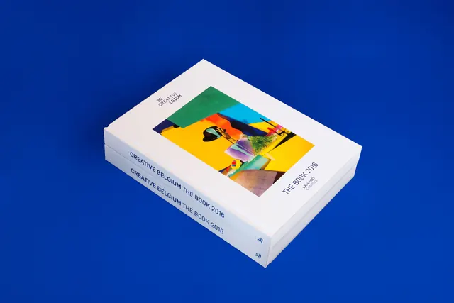 Creative Belgium Awards 2016 book mockup, 3d-render, illustrated, vibrant