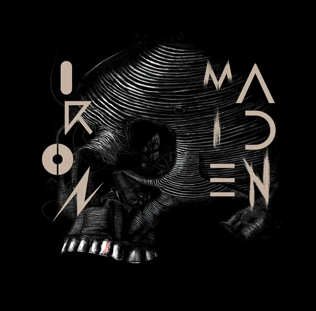 Iron Maiden YouTube playlist store design, dark-mode, brutalist, dark