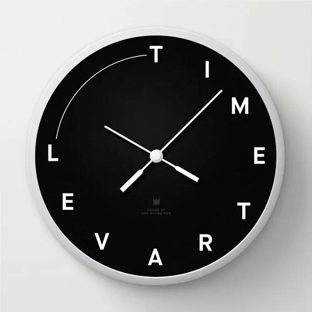 Minimalist wall clock design, minimal, technical, monochrome