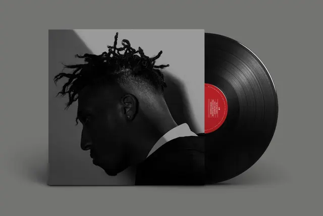 Vinyl Record Mockup with Portrait