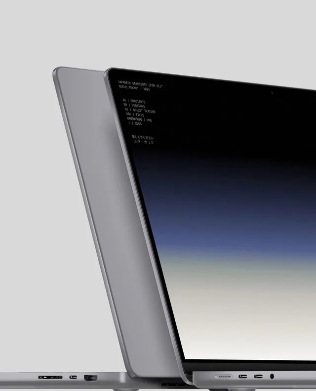 Laptop Mockup with Gradient Screen