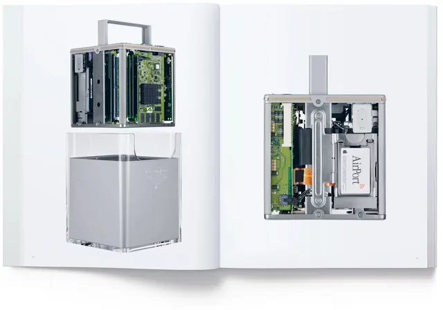 Electronic device internals technical spread, technical, minimal, light