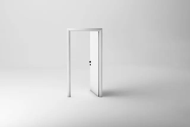 Minimalist door handle mockup, minimal, corporate-clean, light