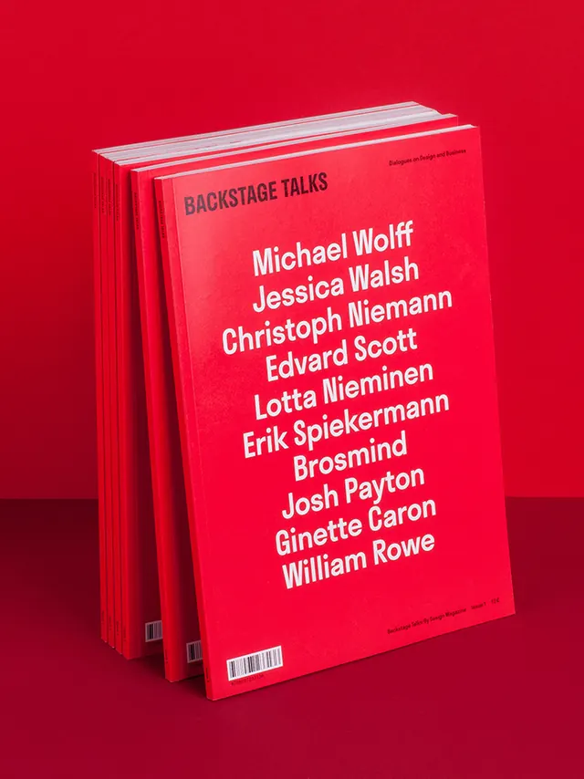 Backstage Talks book cover mockup, minimal, boxed, vibrant