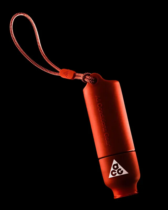 Red Cylindrical Product with Logo