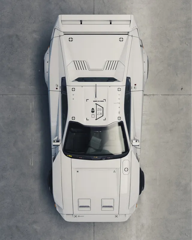 White Delivery Truck Mockup