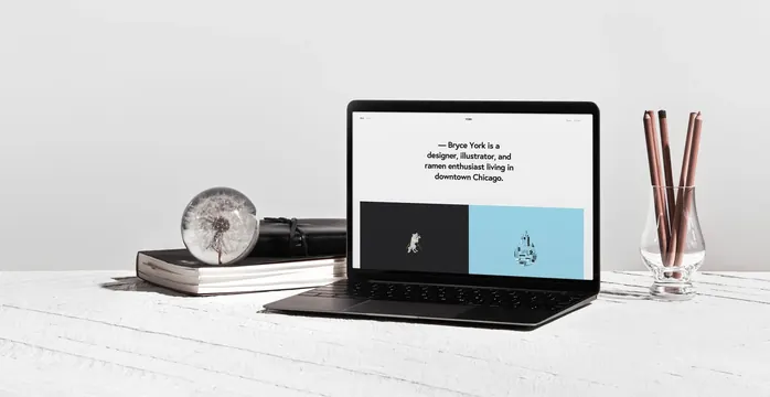 Laptop Mockup with UI Display