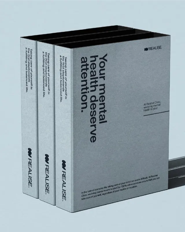 Three-book packaging mockup set, minimal, corporate-clean, light