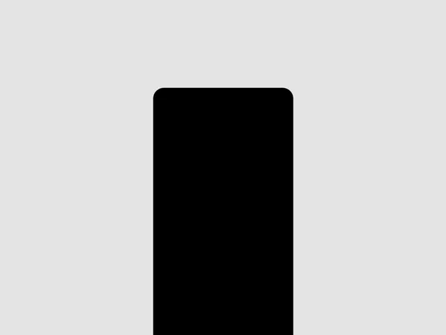 Minimalist smartphone mockup with rounded corners, minimal, flat, monochrome