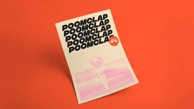 Poomclap Magazine Cover Mockup, editorial, playful, warm