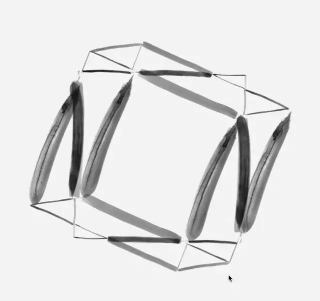 Wireframe Ink, geometric, abstract, monochrome