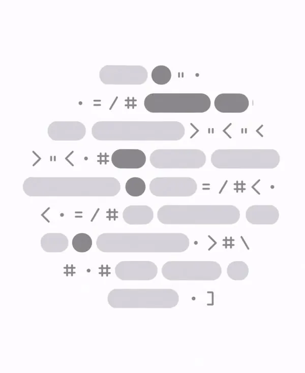 Abstract Geometric Type Composition, minimal, geometric, monochrome