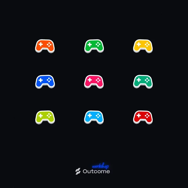 Esports Controller Microinteractions, playful, dark