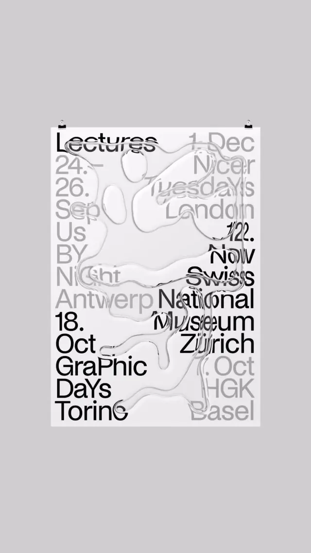Lecture Poster Animation, minimal, monochrome