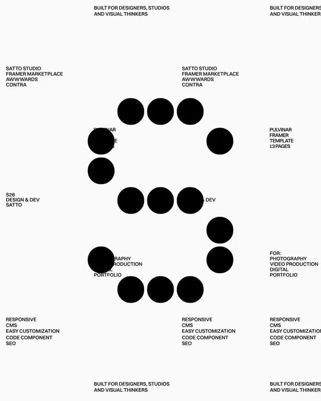 Satto Framer Template Collection, minimal, monochrome