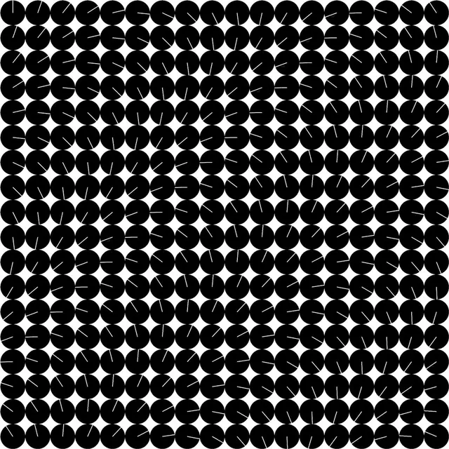 Time, geometric, monochrome