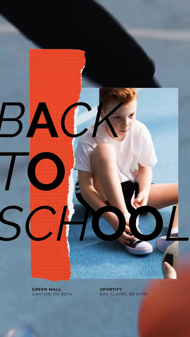 Back to school animated video post, editorial, playful, dark