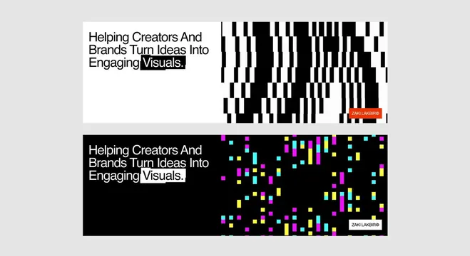 Animated Banner Variants, geometric, vibrant