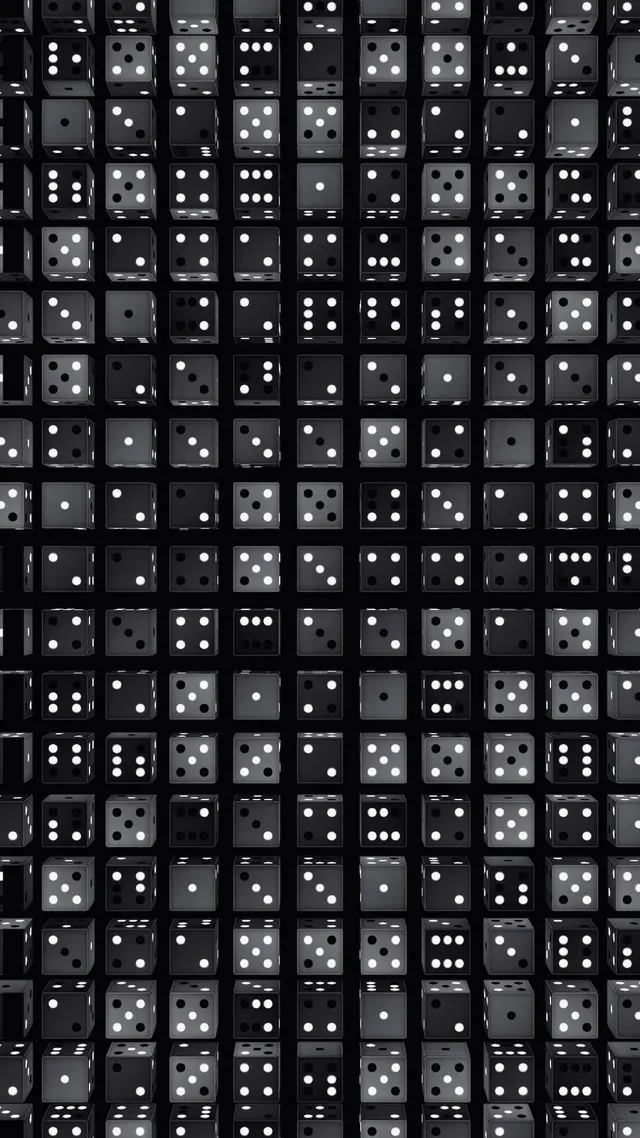 Loaded Dice Grid, geometric, abstract, monochrome
