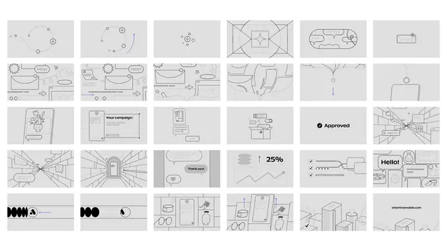 Minimal line-art ui screen, minimal, line-art, light