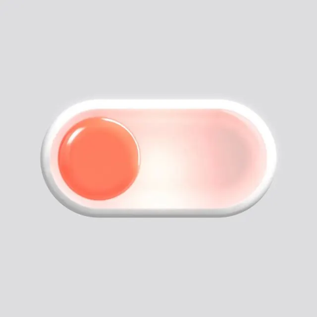 Glossy Toggle, minimal, 3d-render, pastel