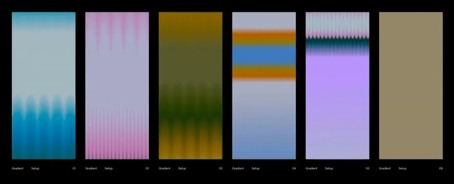 Gradient Setup color experiments, abstract, gradient-heavy, gradient