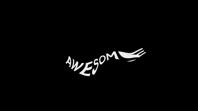 Awesome Wordmark with Hand Graphic, minimal, monochrome, high-contrast