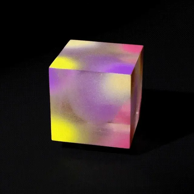 Abstract Gradient Cube, minimal, gradient-heavy, vibrant