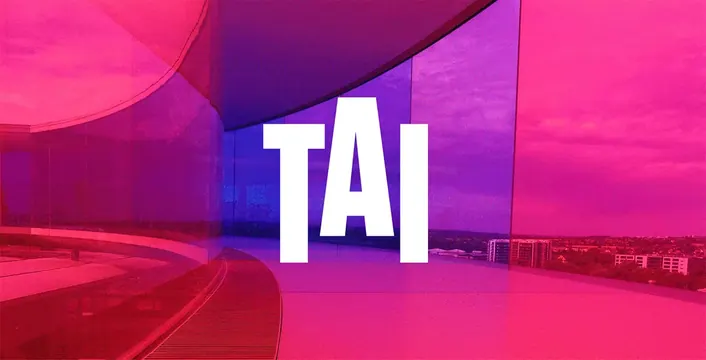 TAI Wordmark Mockup, minimal, geometric, vibrant