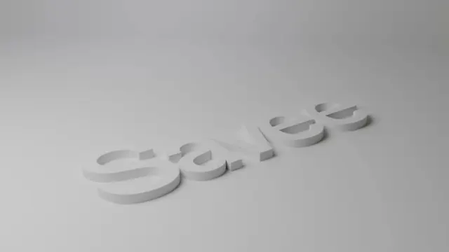 3D Wordmark Mockup, minimal, 3d-render, monochrome