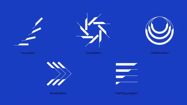 Abstract Geometric Icon Set, minimal, geometric, vibrant