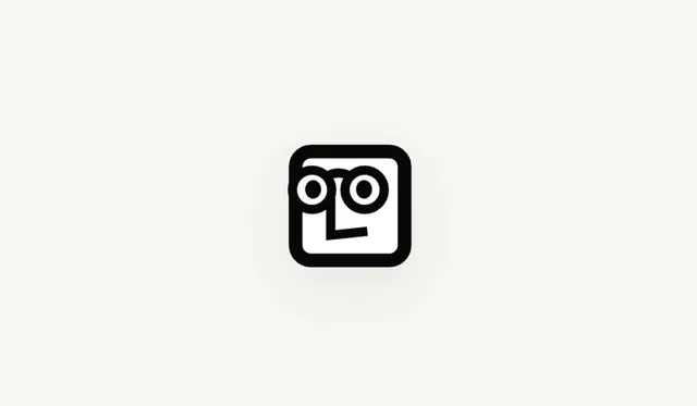 Face Icon Animation, geometric, playful, monochrome