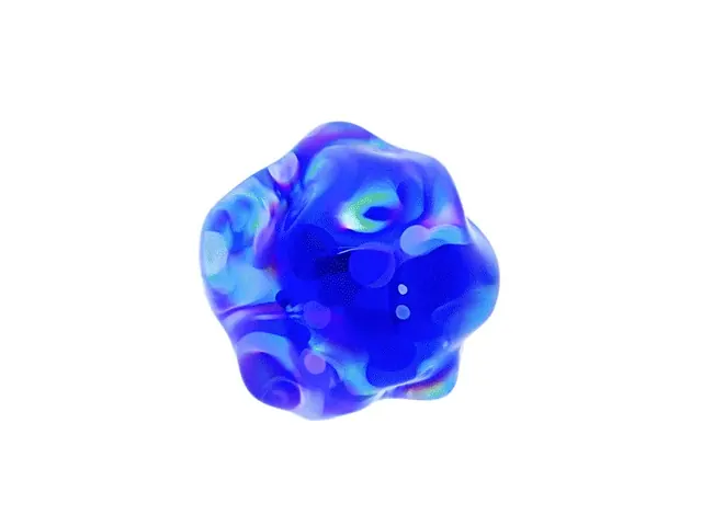 Abstract Blue 3D Shape, abstract, 3d-render, vibrant