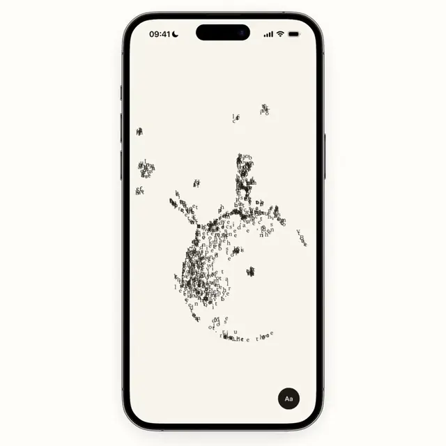Living Letters, minimal, monochrome