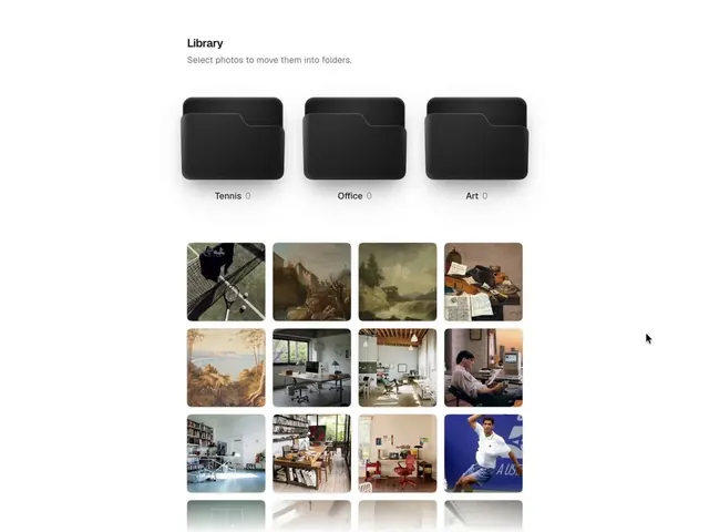 Folder Animation, minimal, dark